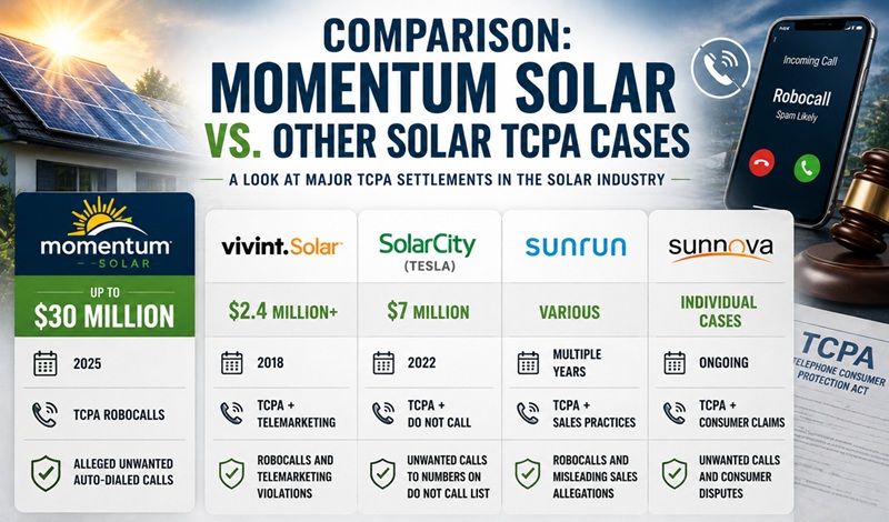 Comparison: Momentum Solar vs. Other Solar TCPA Cases